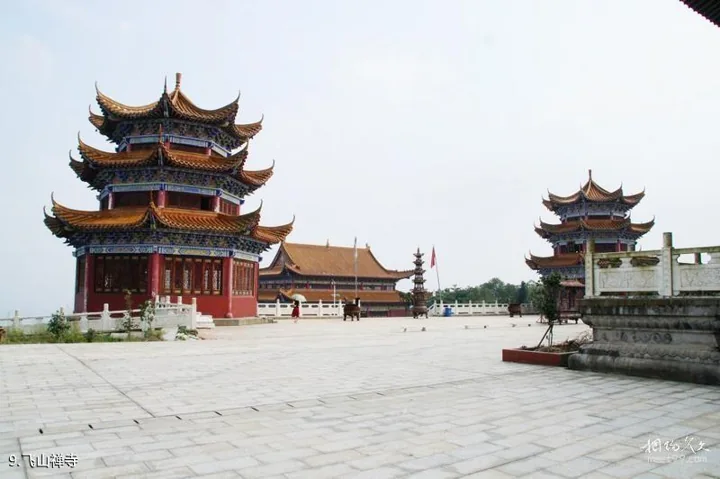 Feishan Chan Temple in Jingzhou, pictured in its named attraction guide.