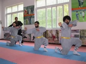 Students training at Tancheng Chan Kung Fu School in a 2019 first-person review.
