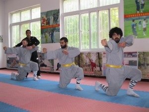 Students training at Tancheng Chan Kung Fu School in a 2019 first-person review.